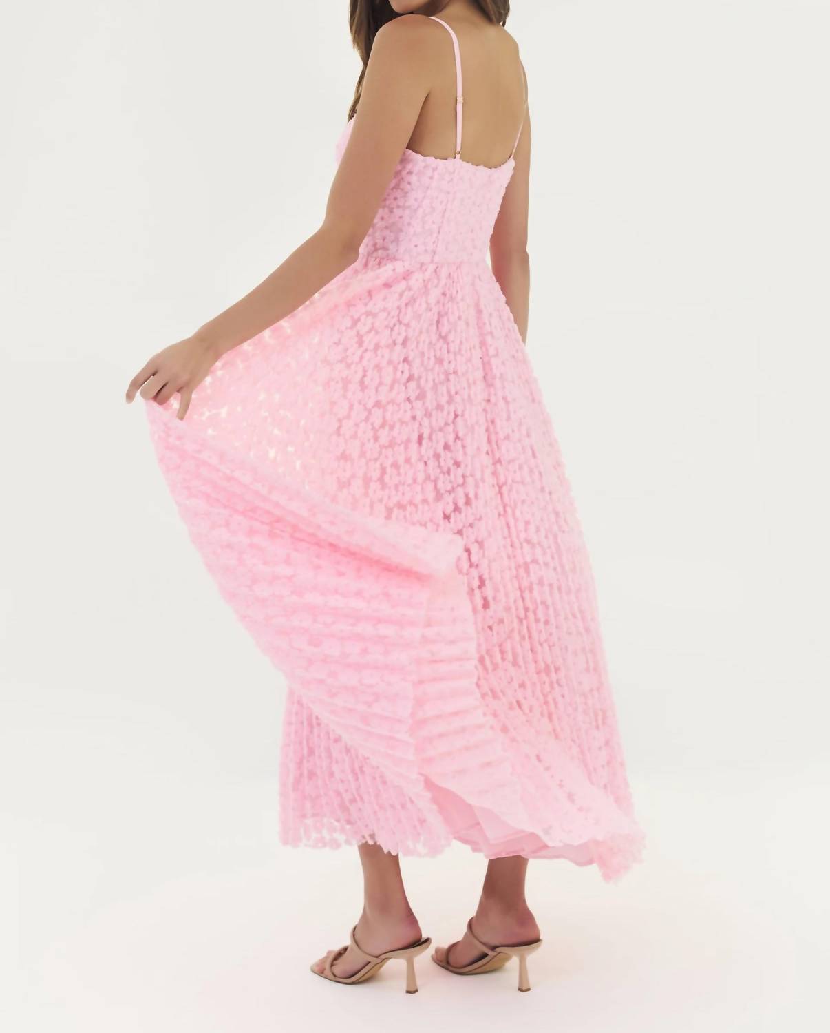 hutch Amara Midi Gown in pink - women's dress - alternate view