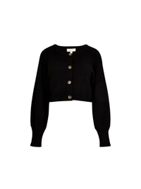 Apricot - Ribbed Batwing Cropped Cardigan