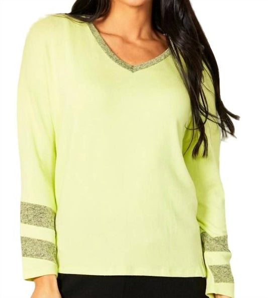 Long Sleeve Love V-Neck Top