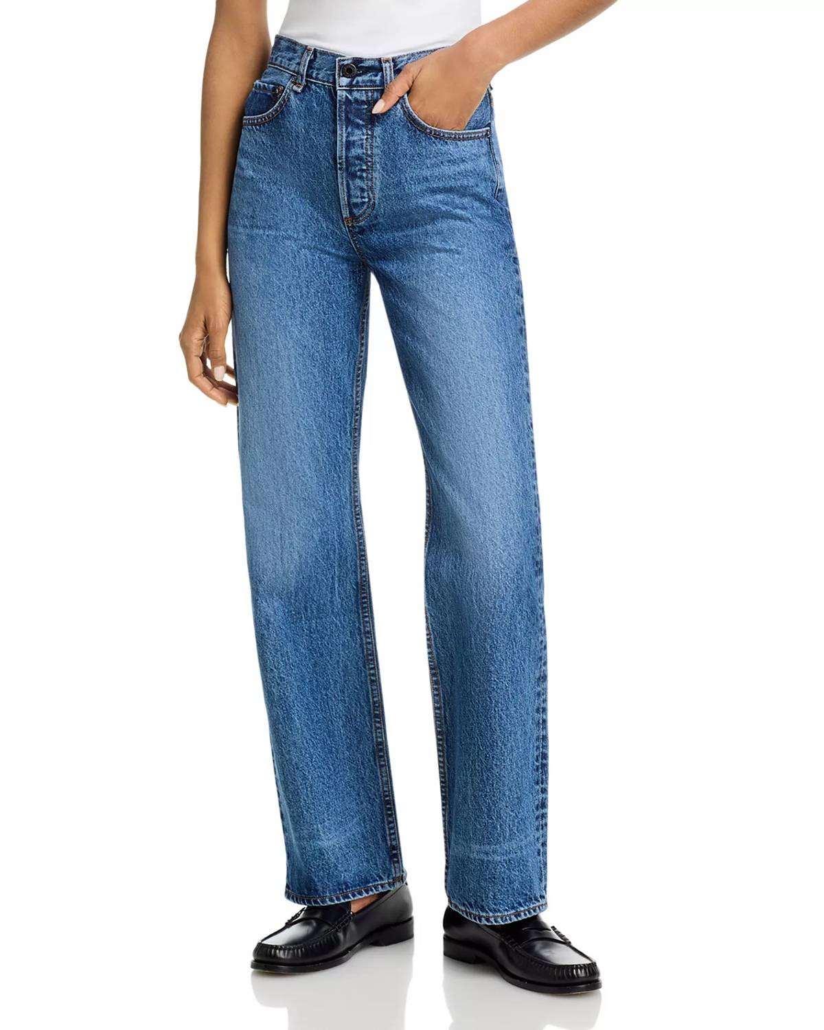 Askk Ny - Rosebowl High Rise Straight Jeans