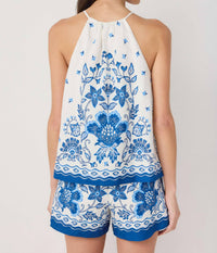 Skies Are Blue - Floral Border Print Set