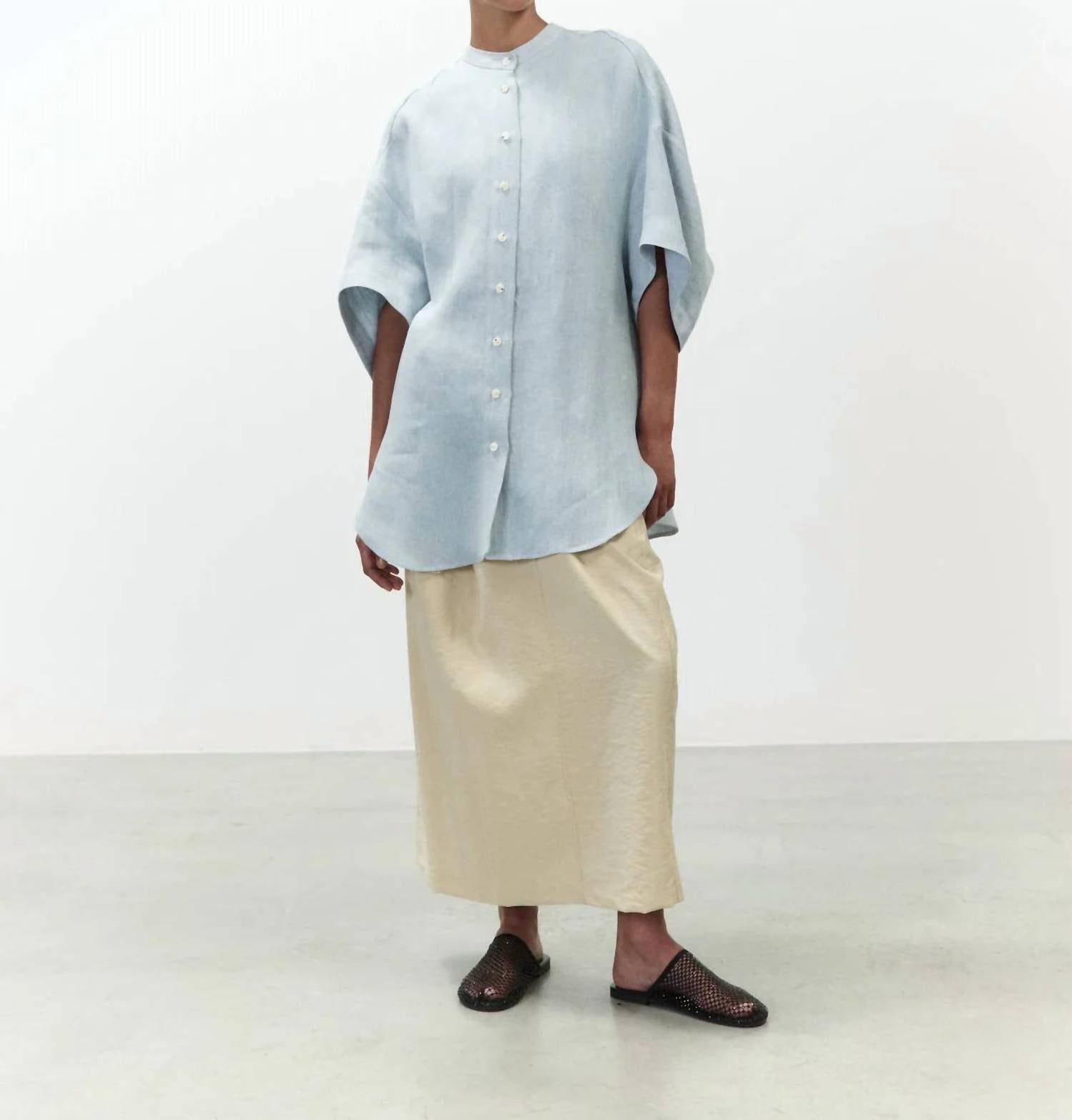 Alysi - MAXI LINEN BLOUSE