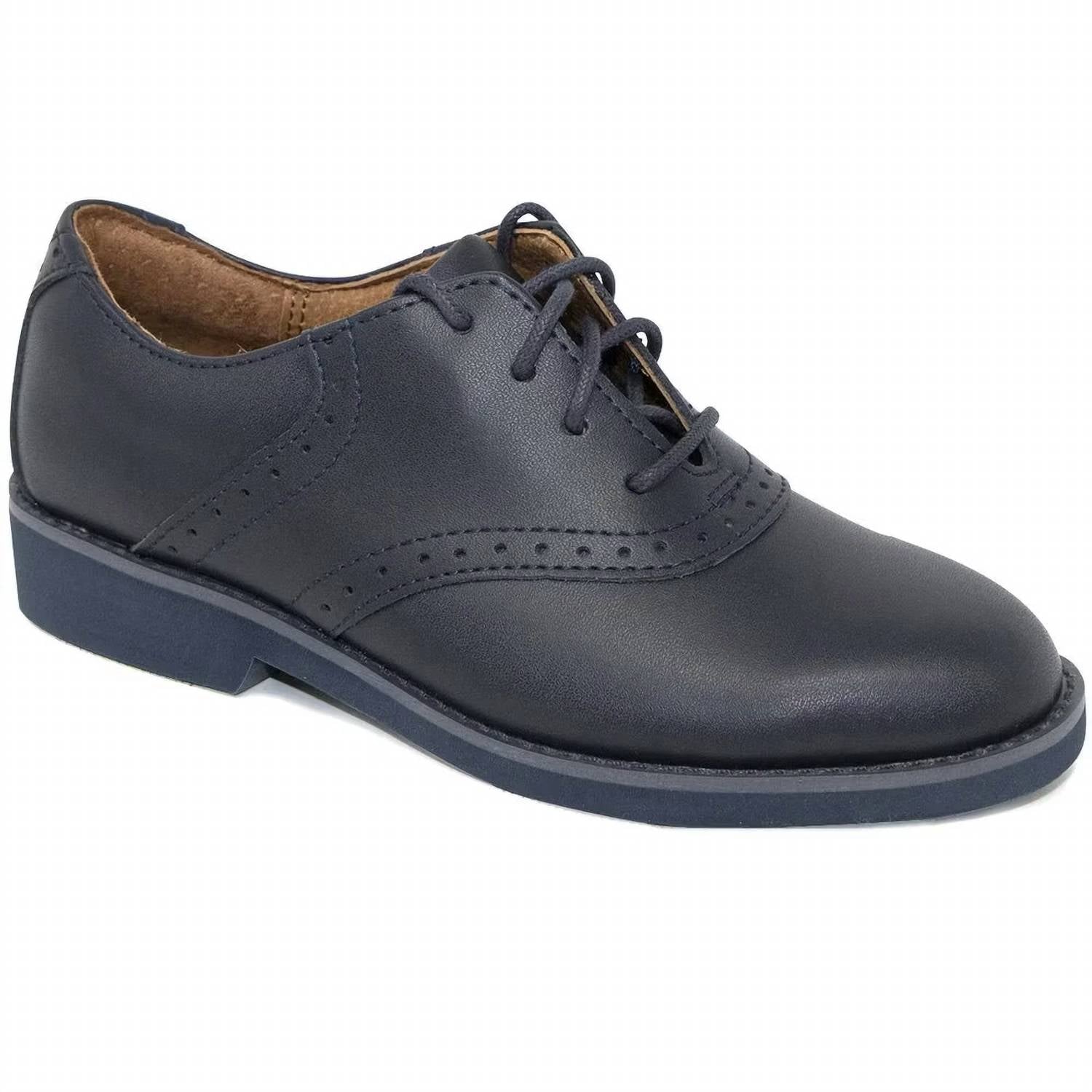School Issue Girl's Upper Class Shoes in navy - kids' shoe - detail view