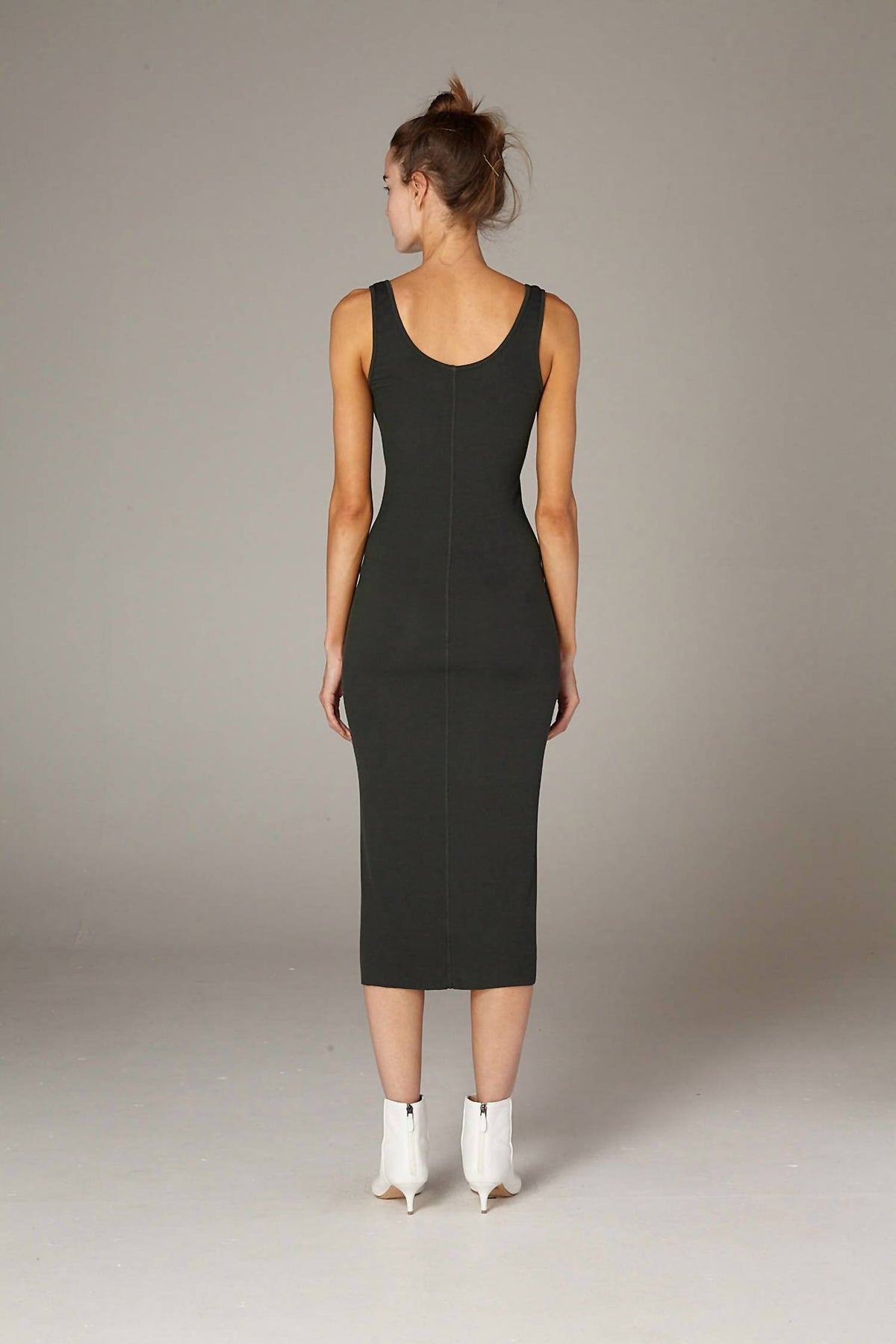 Enza Costa - SILK RIB TANK MIDI DRESS