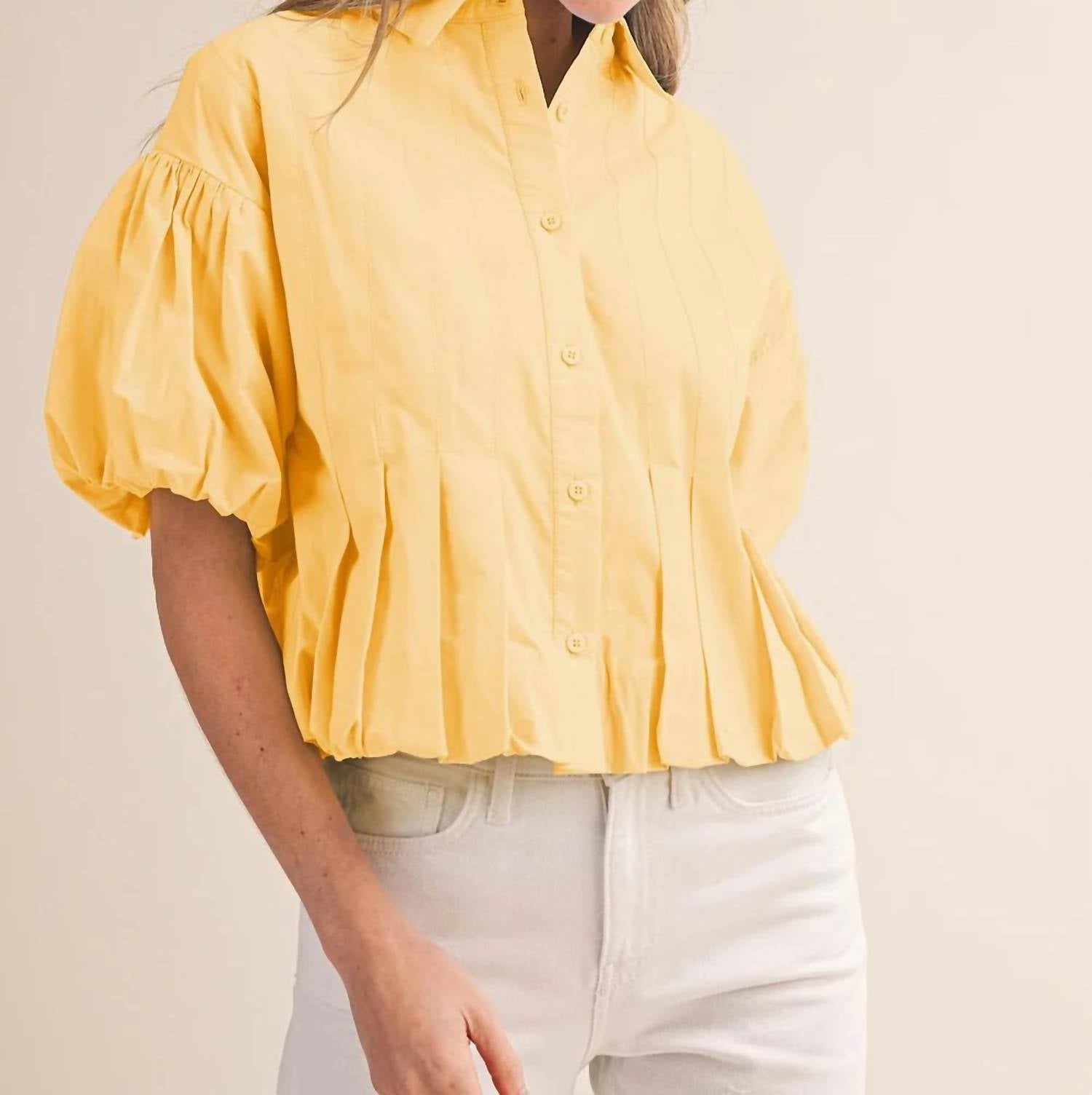 &Merci - The Lola Bubble Hem Top