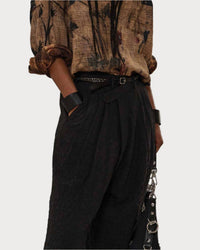 R13 - Triple Pleat Crossover Trouser