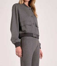 Elan - Bomber Jacket With Front Pocket Detail
