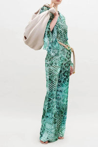 Silvia Tcherassi - Andie Silk Stretch Wide Leg Pants