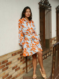 Bindu - Floral Print Ruffle Mini Dress
