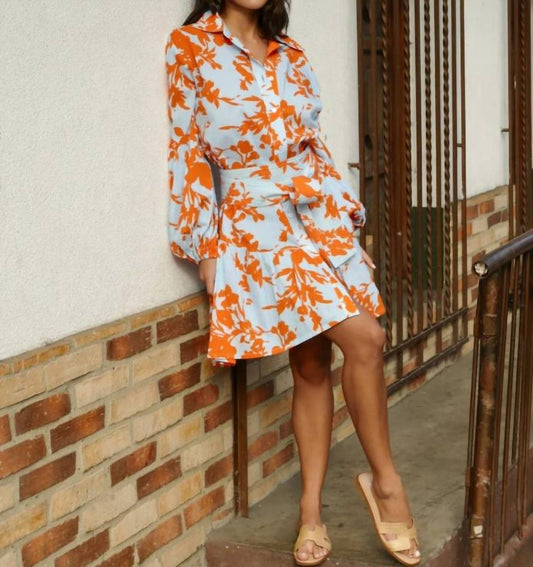 Bindu - Floral Print Ruffle Mini Dress