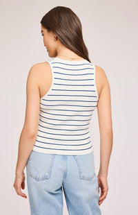 Gentle Fawn Sierra Scoop Neck Tank Top in nautical stripe - women's tank top - detail view