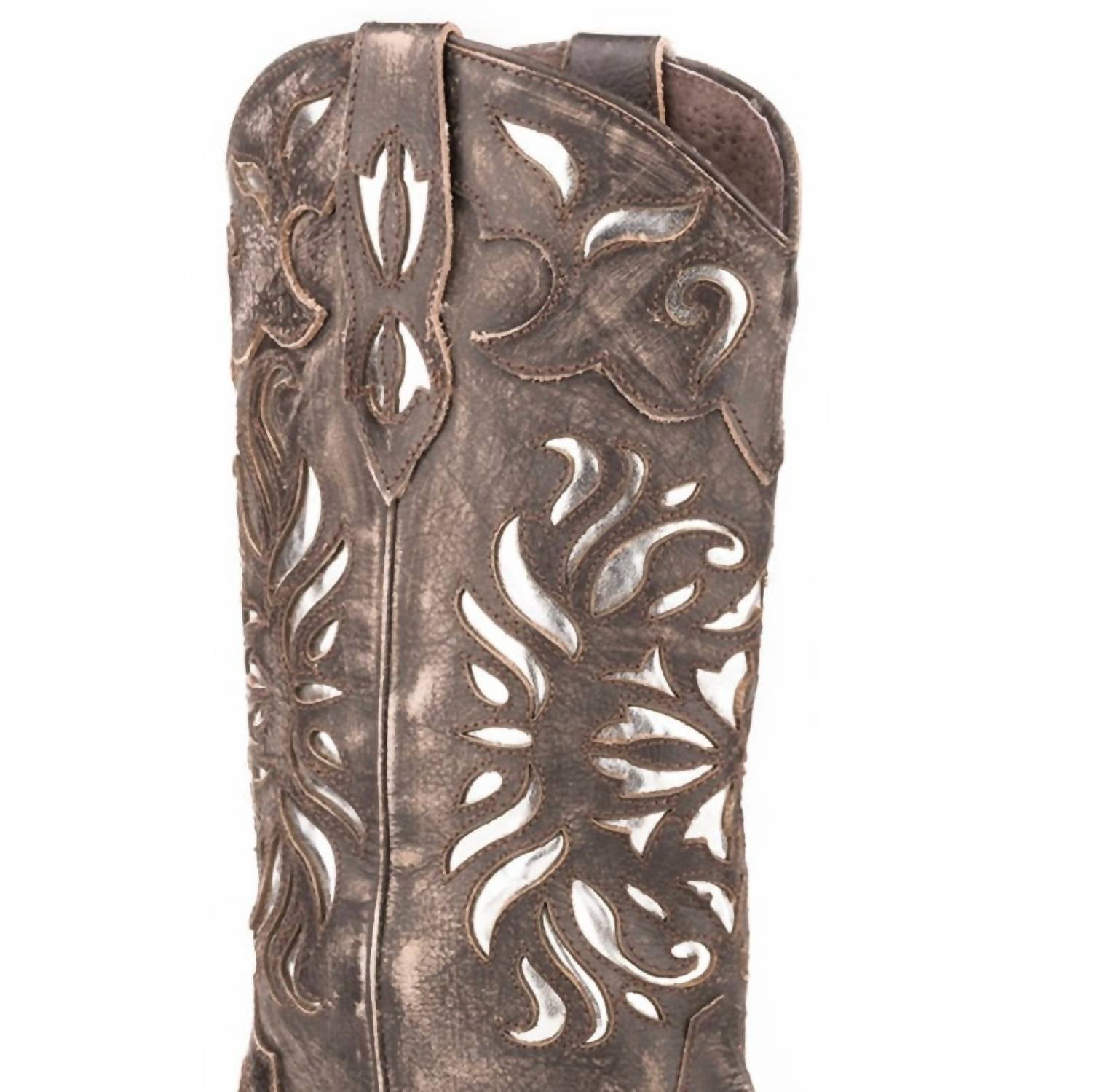 Roper - Ladies Belle Ii Sanded Leather Inlay Boots