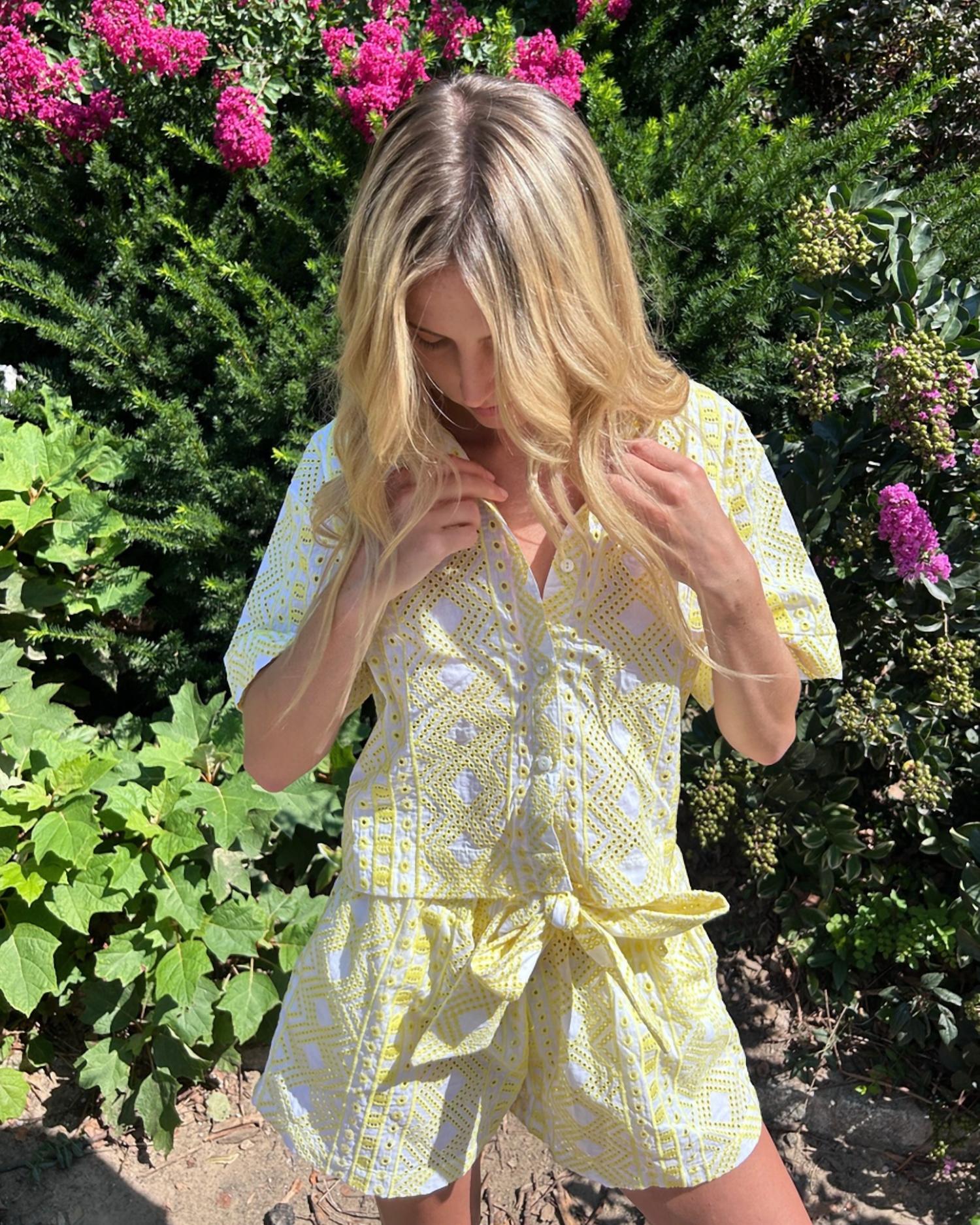 Jocelyn - Eyelet Camp Shirt