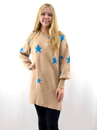 Davi & Dani - Tunic Sweater With Stars