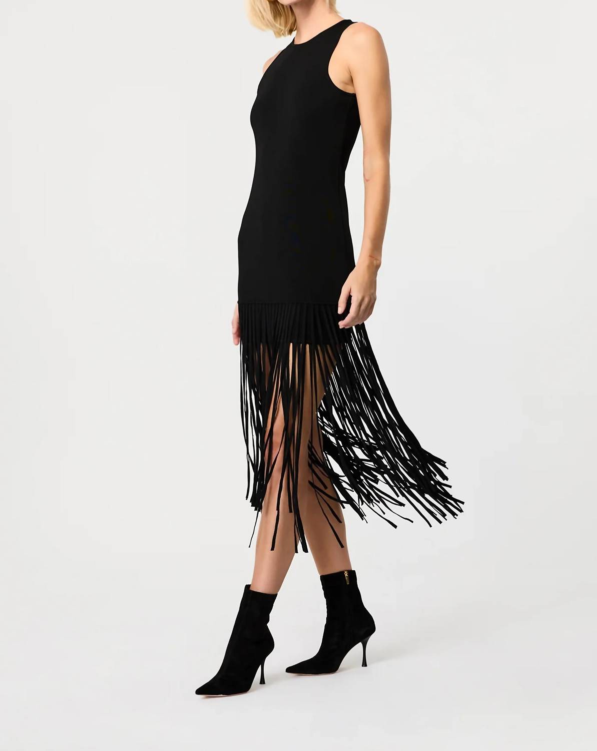 Toccin - Margaux Sleeveless Fringe Knit Dress