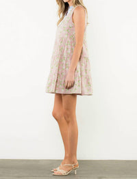 THML Sleeveless Flower Dress in beige - women's dress - view 5