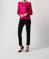 Joseph Ribkoff - Satin Puff Sleeve Top