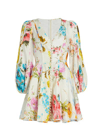 Zimmermann - Halcyon Paneled Linen Minidress