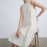 SLEEVELESS DROP WAIST DRESS