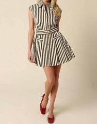 Olivaceous - Mia Button Down Mini Dress