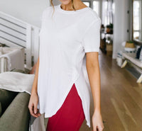 Mono B - Split Hem Athleisure Top