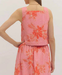 Entro - Eyelet Midi Skirt & Top Set