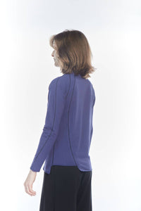 Matthildur - Emilia Contrast Stitching Long Sleeve Top