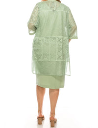 Maya Brooke - Two Piece 3/4 Sleeve Jacket Dress Set