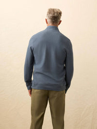 Faherty - Textured Knit Quarter Zip Sweater