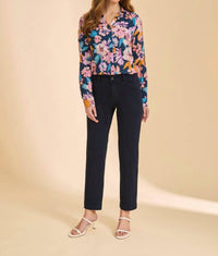Fdj - Long Sleeve Split Neck Shirt