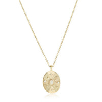 Eklexic - Women's Opulent Opal & Cubic Zirconia Necklace