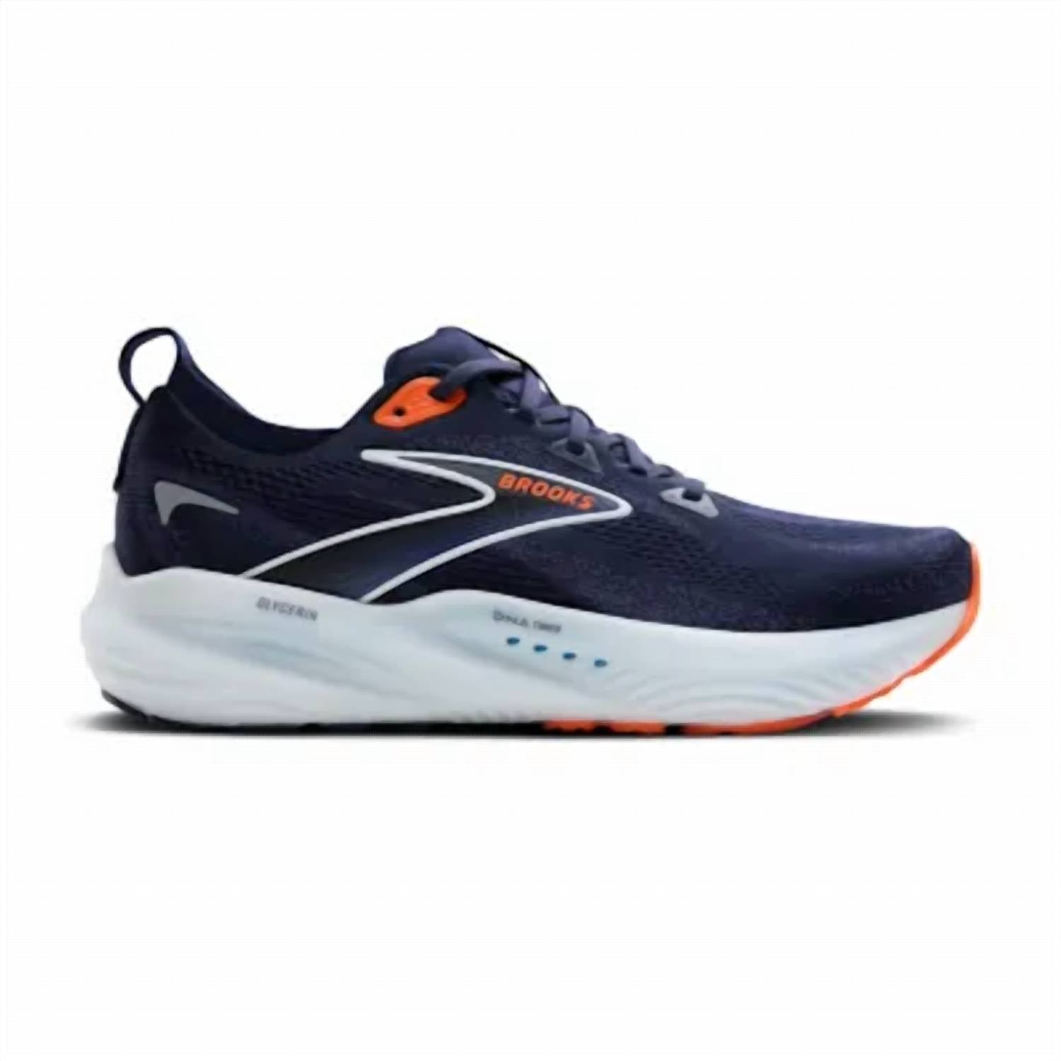 BROOKS Men's Glycerin 22 Running Shoes in peacoat blue ribbon orange 2 - men's sneaker