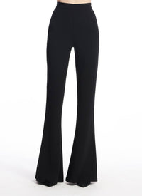 Emily Shalant - Faux Pocket Crepe Flare Leg Pant