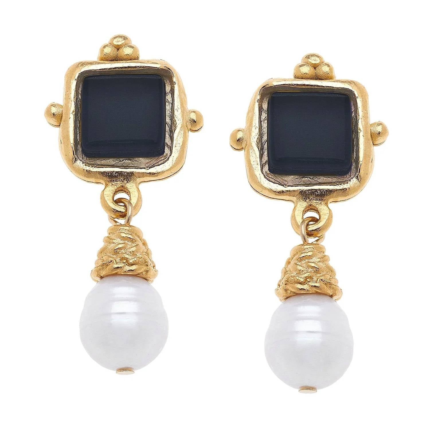 Susan Shaw - Charlotte Pearl Drop Earrings