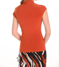 Frank Lyman - Mirabelle Mock Neck Cap Sleeve Pullover Top