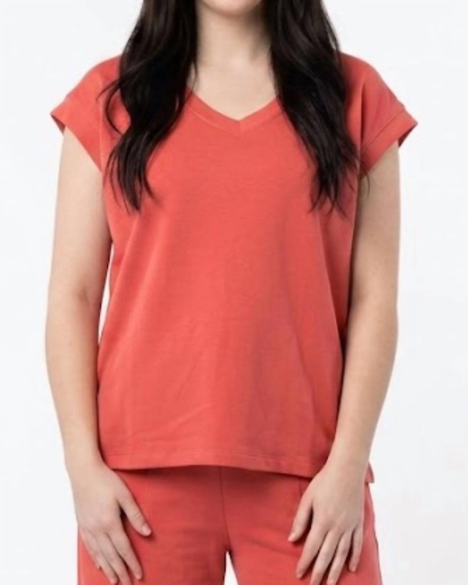 Wishlist - V-neck Short Sleeve Pullover Top
