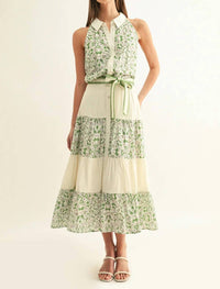 Adelyn Rae - BLAIR MIXED MEDIA FLARED MIDI SKIRT