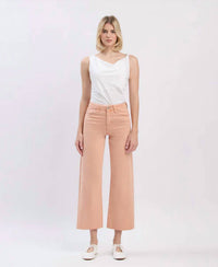 Vervet By Flying Monkey - Olivia High Rise Cropped Wide Leg Jeans