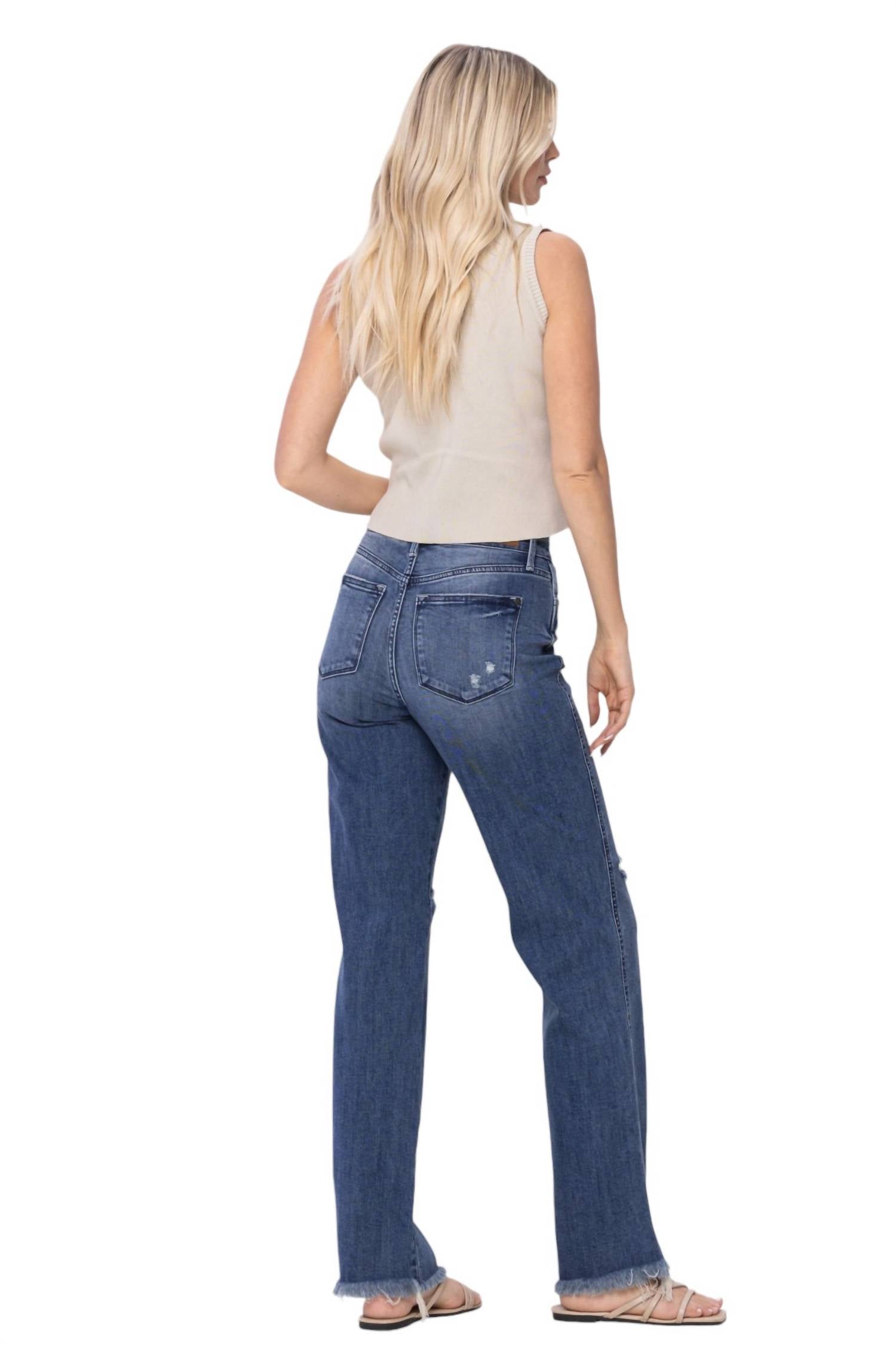 Judy Blue - Knee Destroy Straight Jeans