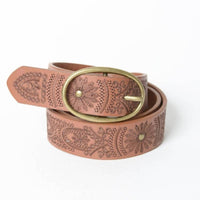 Leto - Women's Floral Embroidered Belt