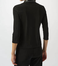 Joseph Ribkoff - Zipped Collar Long Sleeve Boxy Top