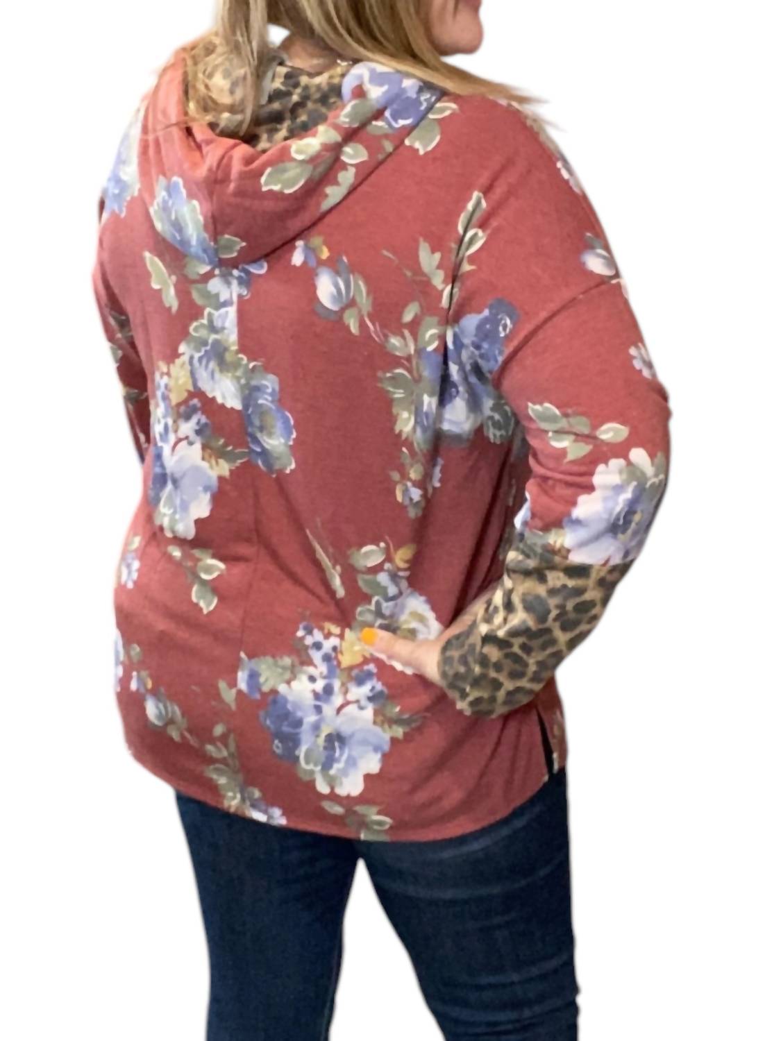 Honeyme - Floral Accents Hoodie
