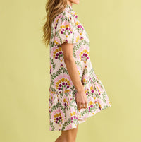 Double A Gia Mini Dress in botanique 1 - women's dress - detail view