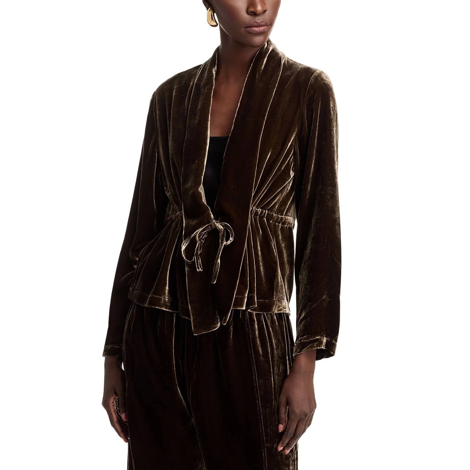 Eileen Fisher - High Collar Velvet Jacket