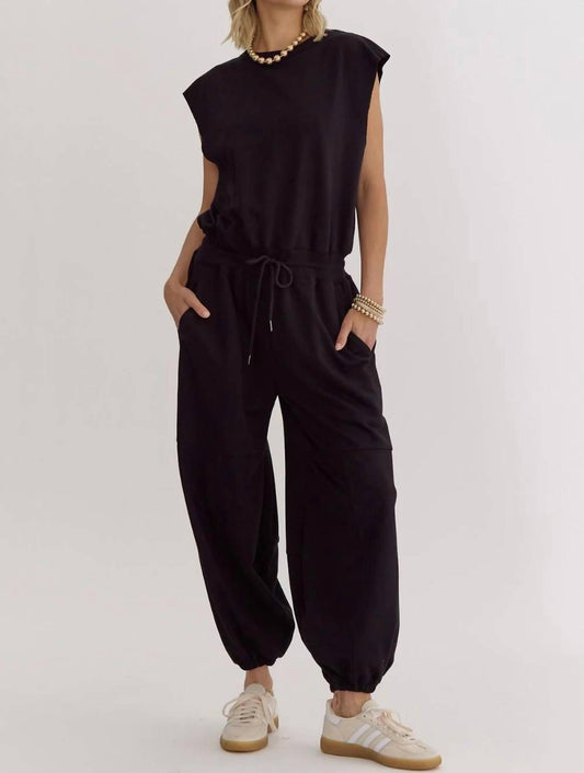 Entro - Harbor Sleeveless Waist Tie Jumpsuit