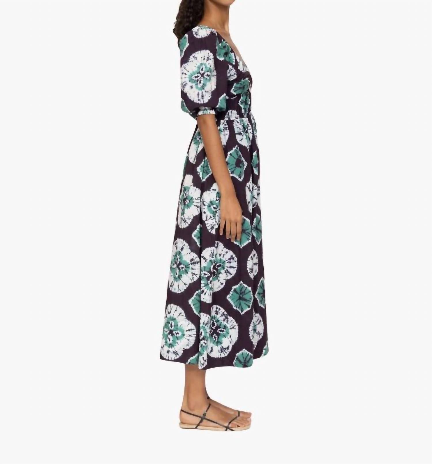 Sea - Aveline Tie Dye Print Puff Sleeve Dress