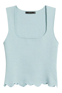 Deluc - Ithaca Embroidered Scallop Hem Tank