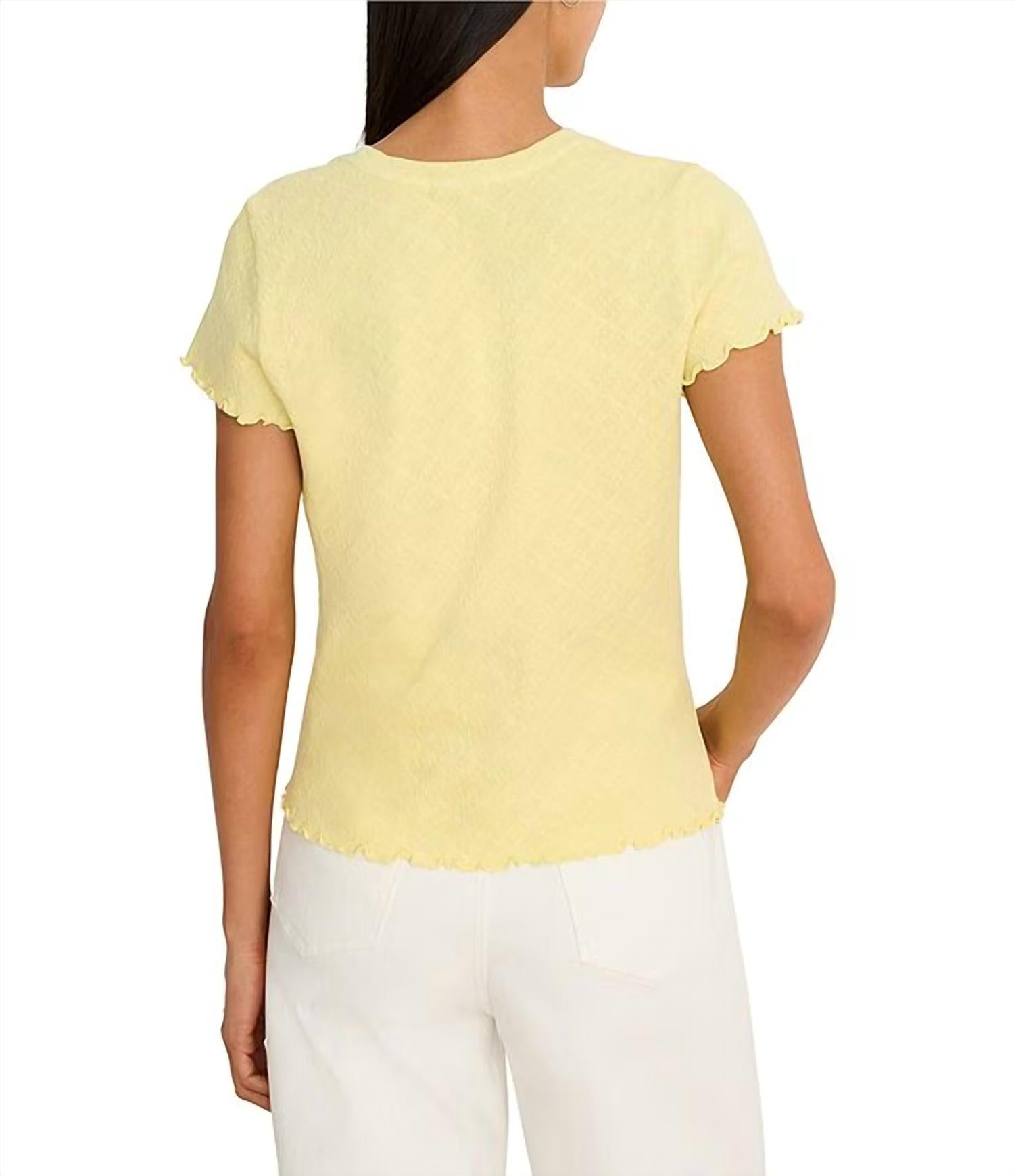 Nzt By Nic+Zoe - Lace Knit Tee