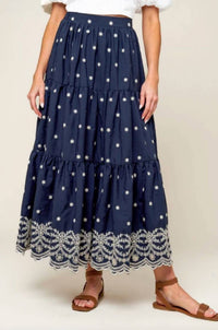 Flying Tomato - Bebe Alert Woven Midi Skirt