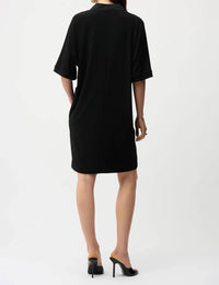 Joseph Ribkoff - Notched V-neck Half Sleeve Shift Dress
